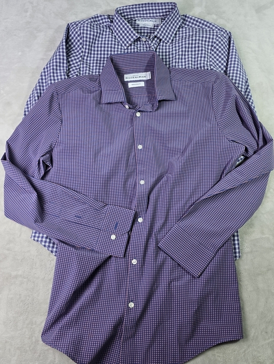 Mizzen+Main Other - Lot Of 2 Mizzen Main Leward Meduim Trim Fit Long Sleeve Button Up Check